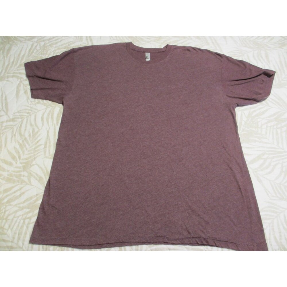 American Apparel 50/50 Heather Purple T-Shirt XL Soft Lightweight Casual Wear